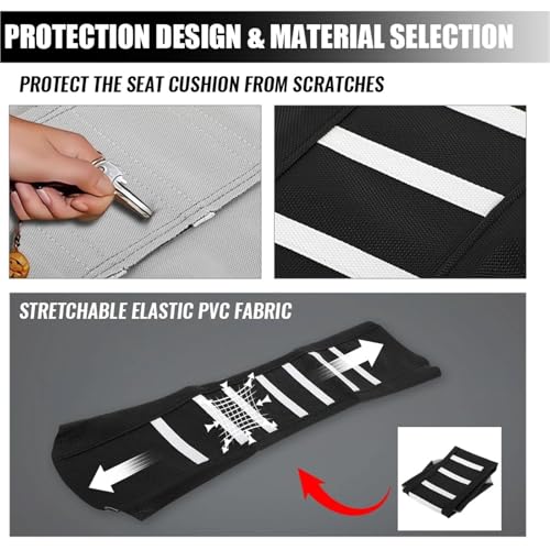 Funda para asiento de motocicleta doble y protector solar universal resistente 4