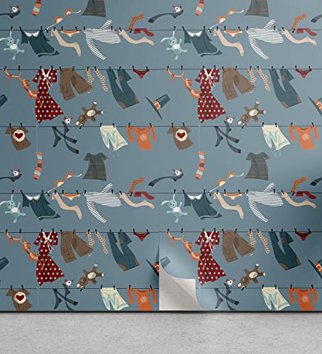 Ambesonne Fashion Peel & Stick Wallpaper for Home, Illustration of