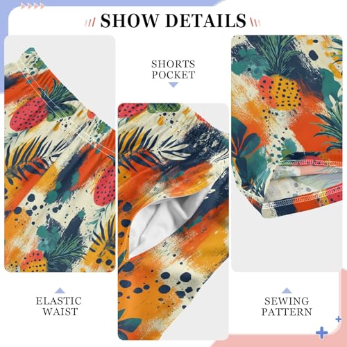 senya Fruit Strawberry Painting Long Pajama Pants Bottoms Soft Sleepwear with Pockets4