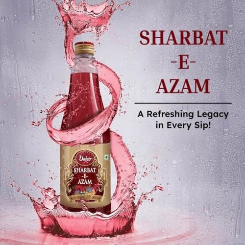 Image of Dabur Sharbat-E-Azam, 750 ml | Traditional Refreshing Summer Sharbat for Beverages, Milkshakes, Mocktails & Desserts.