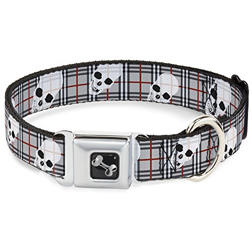 Buckle- down dc- w32051- ws Sicherheitsgurt für Hunde, Totenköpfe, Grau