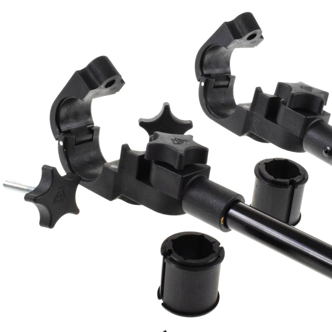 MIKADO Feederablage 110-180cm teleskopierbar für 25-36mm Beine, Aluminium, Kunststoff, Schwarz, Feederarm, Fischen, 110-180 cm