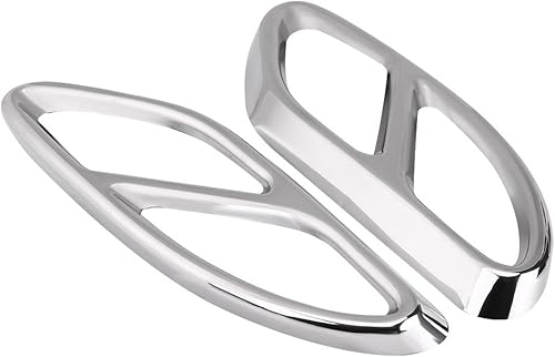Miniatura 9 de Cubierta para silenciadores de tubo de escape exterior de automóvil, 1 par de cubiertas de tubo de escape plateadas para W246 W246 W205 W212 W213