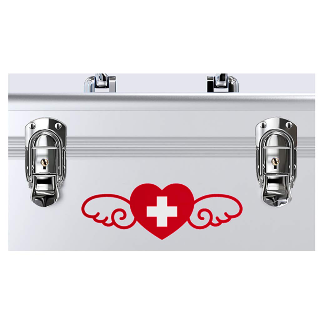 TrUkd Cassetta Medica Kit di Pronto Soccorso Cassetta di Pronto Soccorso con Serratura Cassetta di Sicurezza per medicinali con Maniglia Portatile per Auto, casa, Viaggi, Campeggio, Ufficio o SPOR