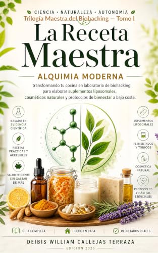 LA RECETA MAESTRA: Alquimia Moderna: Biohacking para elaborar suplementos, cosmética natural y protocolos de bienestar a bajo coste (Trilogía Maestra del Biohacking nº 1)