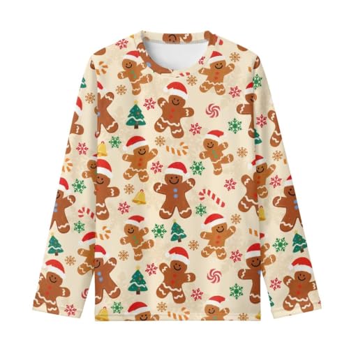 Image of Girls Long Sleeve Shirts Casual Crewneck Soft T-shirts for Girls 3-16 Years Old