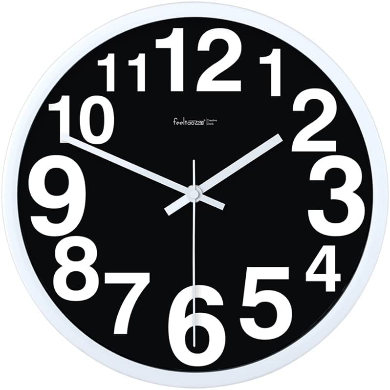 Horloge murale silencieuse numérique de salon suspendue en métal de 35cm