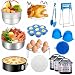 Accessories for Instant Pot,Accessories Compatible with 5/6/8Qt Instant Pot - 60 Pcs Cake Baking Papers,2 Steamer Baskets,Non-stick Springform Pan,Egg Rack,Egg Bites Mold,Kitchen Tong,Dish Plate Clip
