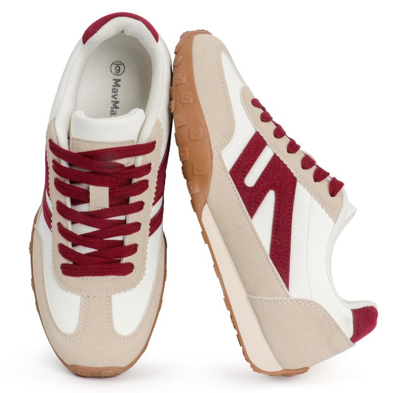 Image of Sneakers for Women Retro Fashion Trendy Sneakers with Foam Insole Casual Shoes for Walking Tennis Classic Non-Slip Comfort Shoes