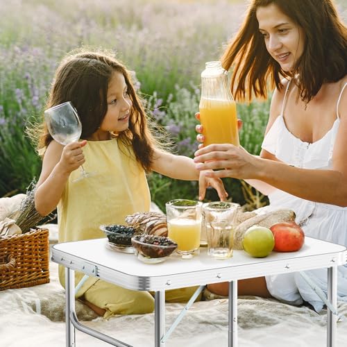 ZENO Folding Table 2FT | Camping Table | Folding Tables with Anti Slip Feet, Waterproof Top & Easy To Carry | Foldable Table Great for Indoor & Outdoor Use | Trestle Table | Adjustable Height - Image 3