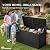 YITAHOME 110 Gallon Outdoor Deck Box, Waterproof Resin Storage Box with Lock, Lockable Patio Furniture Bin, 2-Person Bench Seating for Outdoor Cushions, Garden Tools & Sports/Pool Supplies, Black