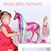 BETTINA My Dreamy Unicorn and Princess Doll Playset, Large Size Unicorn Toys with Magical Rainbow Lights & Realistic Horse Sounds, Ideal Unicorn Gifts Horse Play Set for Girls 3-9