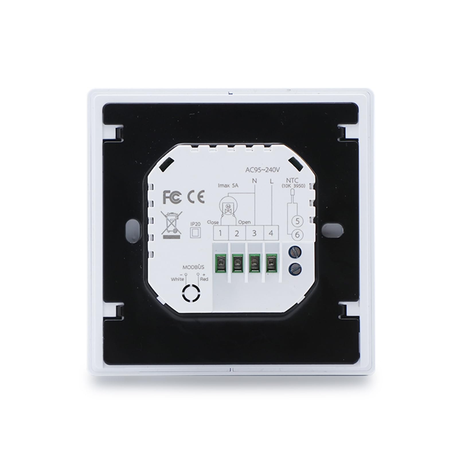 Hyuduo Inteligentny Termostat WiFi, Sterownik Wodnego Ogrzewania Podłogowego 5A ze Sterowaniem za pomocą Aplikacji, Programowalny Co tydzień Panel Dotykowy, Pokrętło Kolorowego Oświetlenia,
