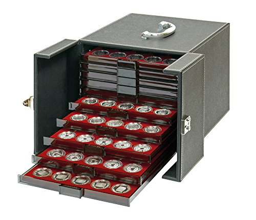 Maletín de monedas LINDNER NERA MB 10 caja protectora de aluminio para numismática exclusiva