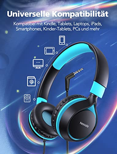 Neesolo Kinder Kopfhörer, Kabel Kopfhörer für Kinder, 3.5 mm Aux Jack Kinder Kopfhörer, 94dB Volume Limited, Kinder… - Image 5