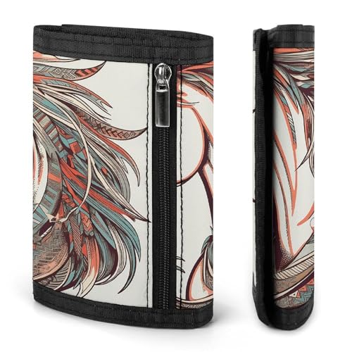 Cupid Arrow Love Horse Trifold Wallet for Men - Money Clip Slim Wallets with Multiple Card Slots Minimalist Small Front Pocket Wallet for Everyday Carry3