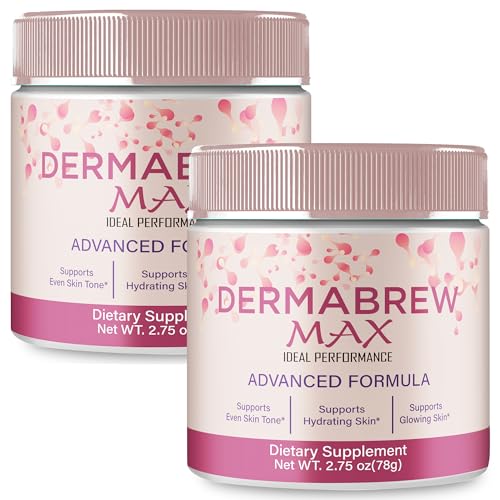 DermaBrew Max Powder Derma Brew Korean-Inspired Blend for Natural Healthy Glowing Skin Supports Hydration Radiance Smooth Texture Skin Advanced Formula DermaBrew Max Powder Reviews (2 Pack)
