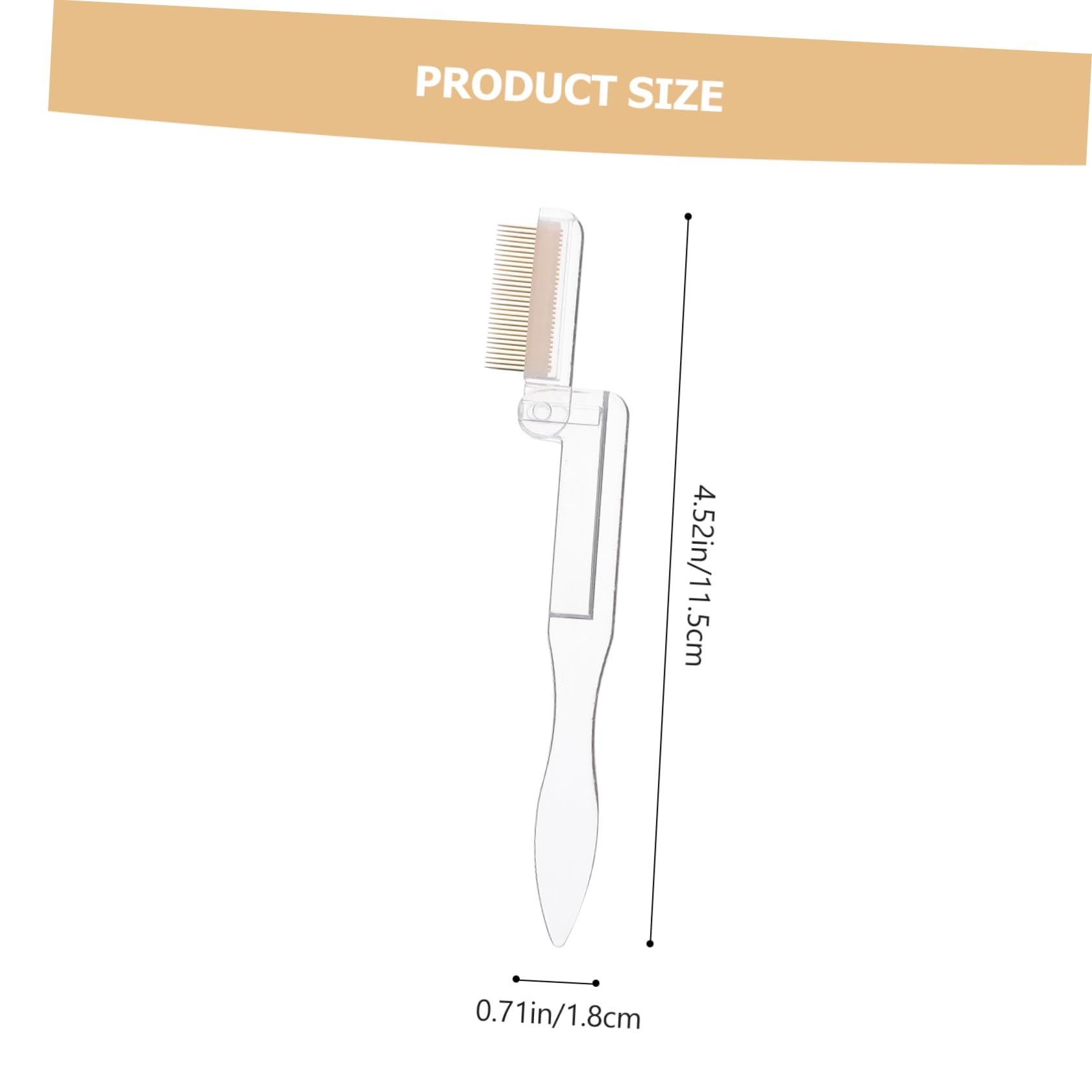 Healeved 2pcs Women Makeup Eyebrow Brush and Comb Set Folding Eyelash Comb for Home Salon