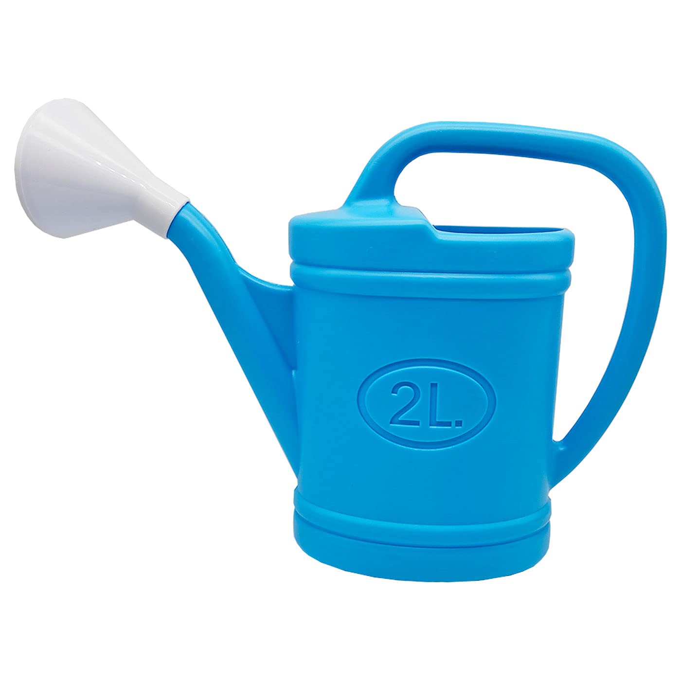 Acan - Pack de 3 regaderas de plástico de 2 litros, regar Flores, Plantas de jardín, Utensilios jardinería riego, casa, balcón, terraza, Patio (Azul, Verde y Fucsia)