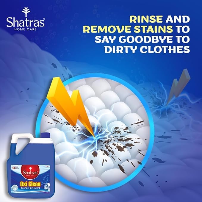 Image of Shatras Liquid Detergent | Suitable for All Types of Clothes | For Top-Load and Front-Load Washing Machines | Fast Stain Removal | No Harmful Chemicals | Natural Fragrance (5L)