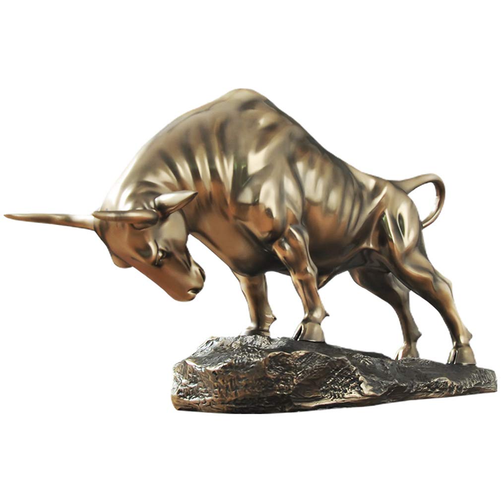 ZXGRfdefa figurine, Cow Statue, Highland Bull Sculpture Ornament,Living Room Bedroom Study Decoration 13.5 * 21. 37.5cm