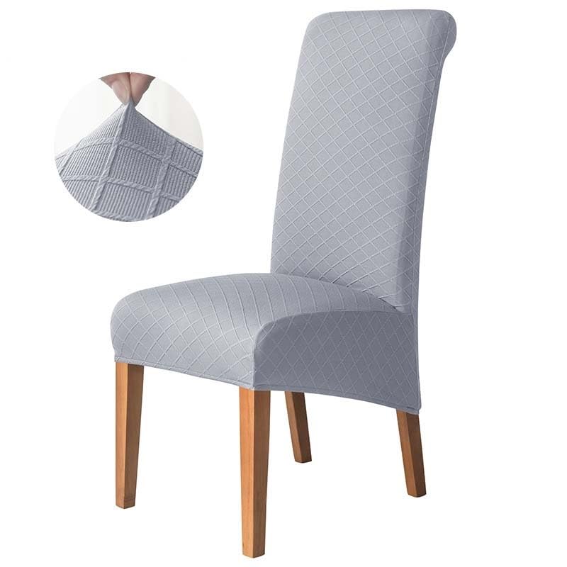 Funda elástica para asiento de silla de comedor, extraíble, lavable, con respaldo alto, para hotel, cocina, habitación, restaurante, banquete, hogar, elegante y protectora (estilo 8, tamaño 6)