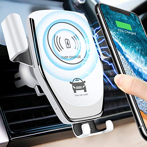 Wireless Car Charger - Easy One Touch Qi Fast Charge Car Mount Kit