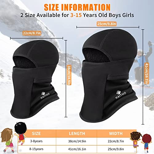 Kids Balaclava Ski Mask 2 Pack, Winter Hat Face Cover Neck Warmer for 3-8 Toddler Children Boys Girls, Windproof Full Face Masks Under Helmet for Cold Weather Skiing, Football, Cycling(Green&Navy)2