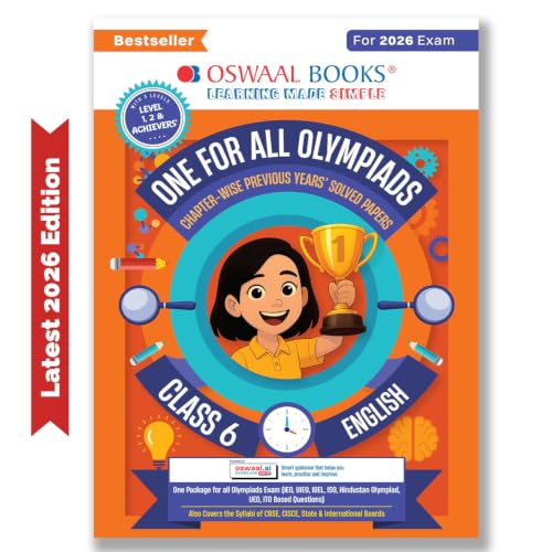 Oswaal One For All Olympiads Class 6 English Prep-Guide Book | Chapter-wise Previous Years' Solved Papers | Questions for SOF IEO & Other Olympiad Exams 2026 | With Sample Practice Papers & Oswaal.AI