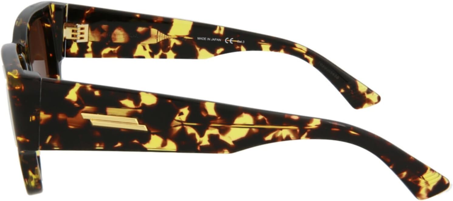 Bottega Veneta Square/Rectangle Sunglasses Black Black Grey Luxury Eyewear Made In Japan Acetate Frame Designer Fashion for Everyday Luxury - Image 3