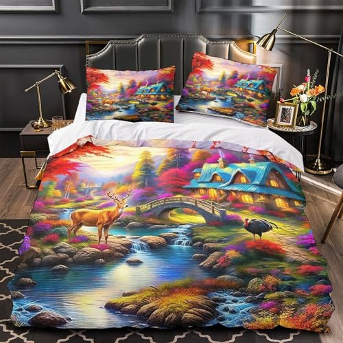 Housse de couette microfibre douce lit enfant fermeture éclair parure de lit - 4