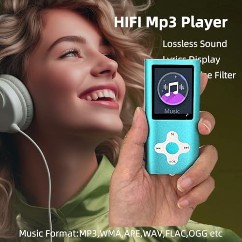 Image of Mp3 Player,Music Player with a 16 GB Memory Card Portable Digital Music Player /Video /Voice Record /FM Radio /E-Book Reader /Photo Viewer /1.8 LCD (Sky Blue)