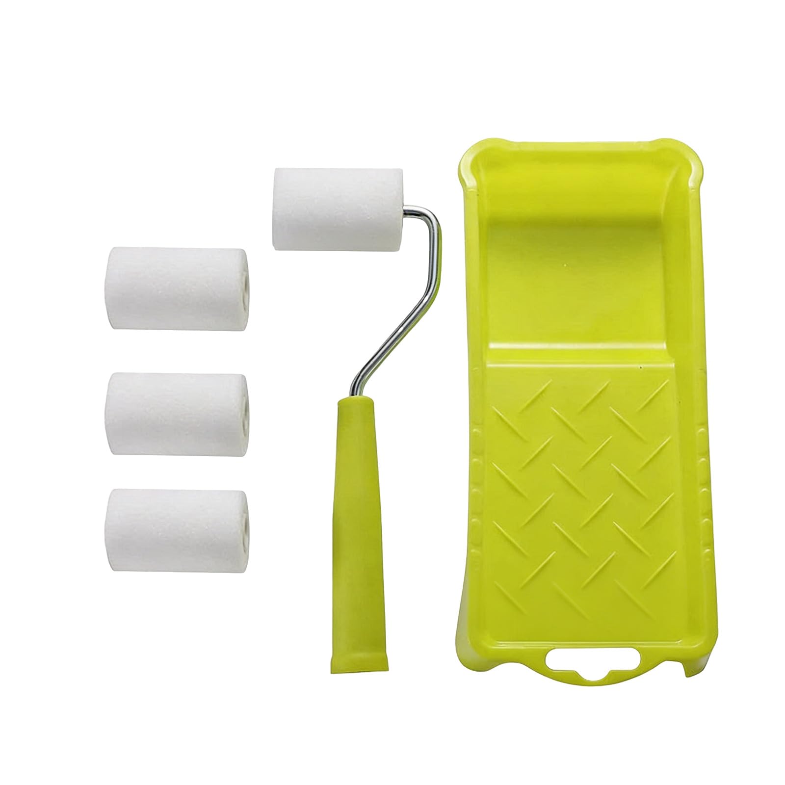 Kaeltsyn 2Inch Foam Paint Roller Set With Handle Smooth Finishing Tray For Precisely Trim And Edges Work Set