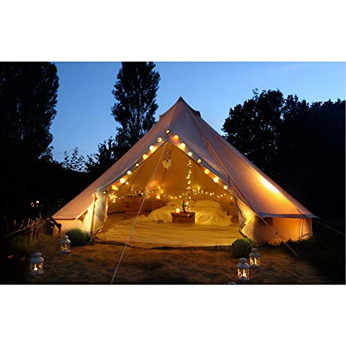 Carpa Bell de lona impermeable 4 estaciones para camping 2 personas miniatura 7