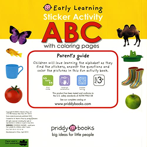 Image of Sticker Activity ABC: Over 100 Stickers with Coloring Pages (Sticker Activity Fun)