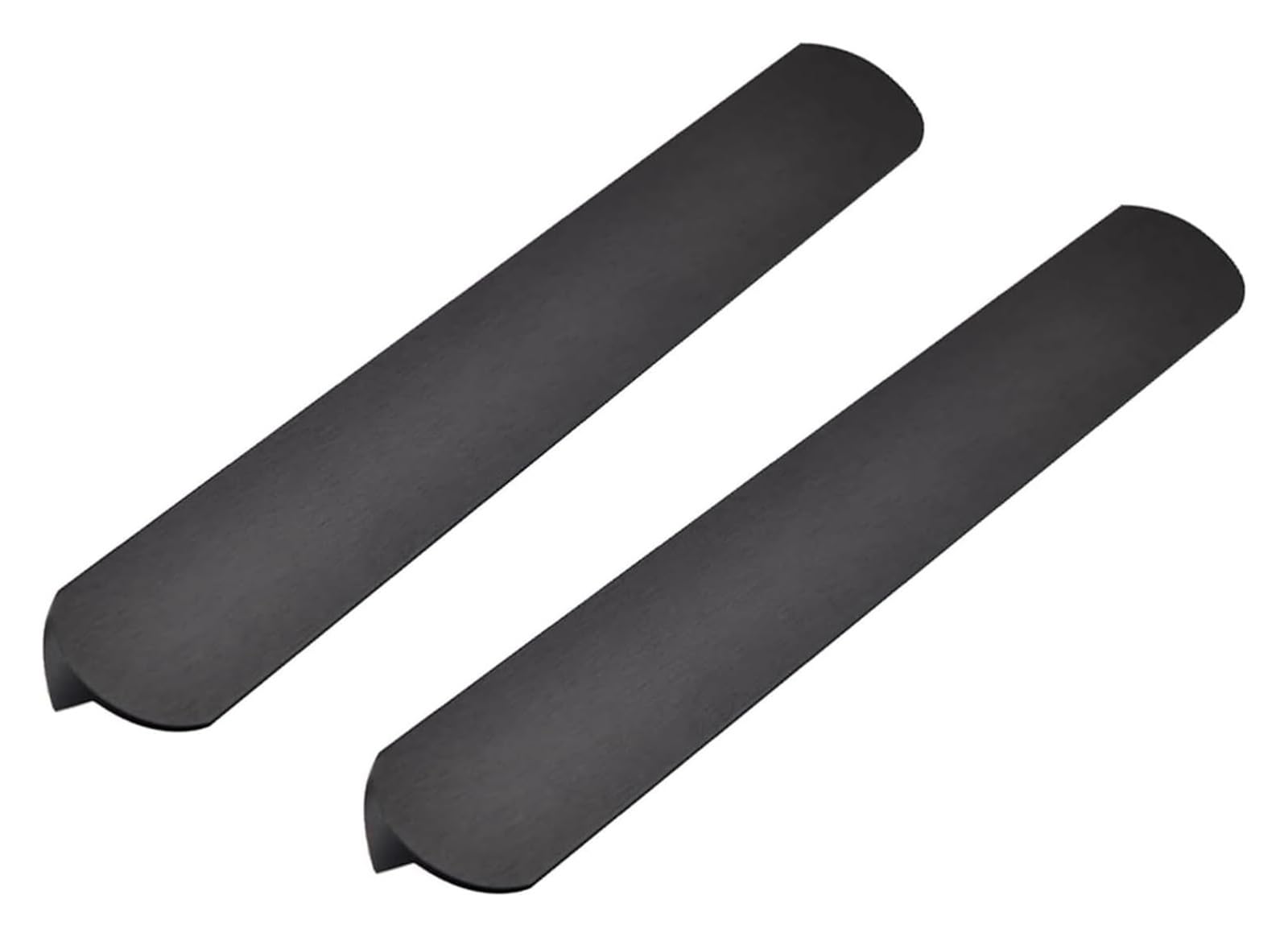 LQZAXSRDR Concealed Drawer Handles, Aluminum Pull Handles Brushed Black Multiple Lengths 2 Pack for Kitchen Bedroom Office(Length 400Mm)