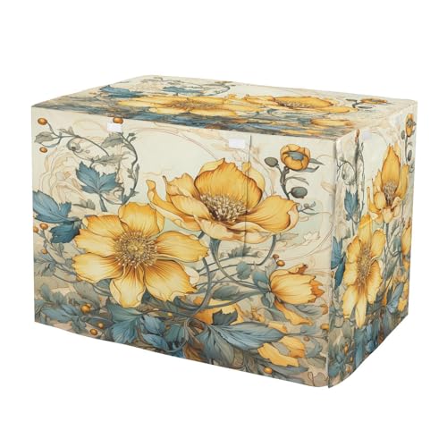 Housse de cage chat et chien imperméable extérieure intérieure peinture fleurs