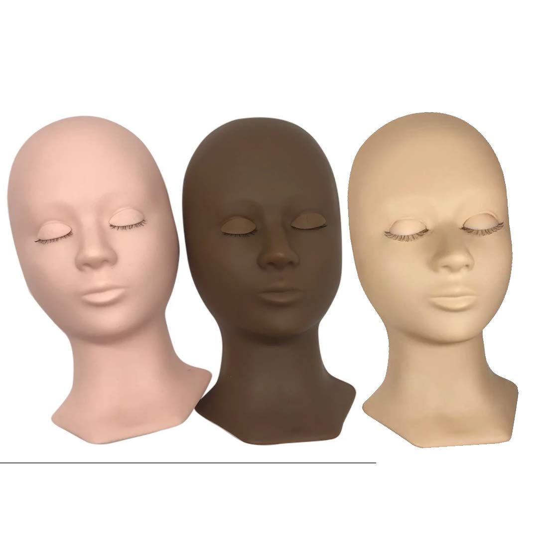 Testa di manichino, Modello professionale per formazione estensioni ciglia, trucco pratica, massaggio, Eylash Extensions, Make Training