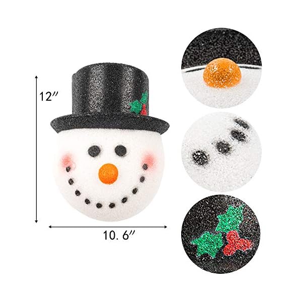 FUNPENY 2 Stück Schneemann Weihnachten Veranda Licht Abdeckungen 30,5 cm Weihnachten Outdoor Dekoration Urlaub Licht… – Bild 5