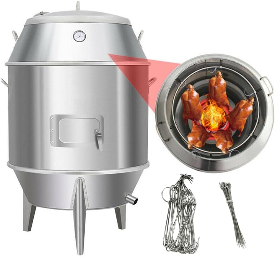 INTBUYING Duck Roaster Stainless Steel Charcoal Roast Duck