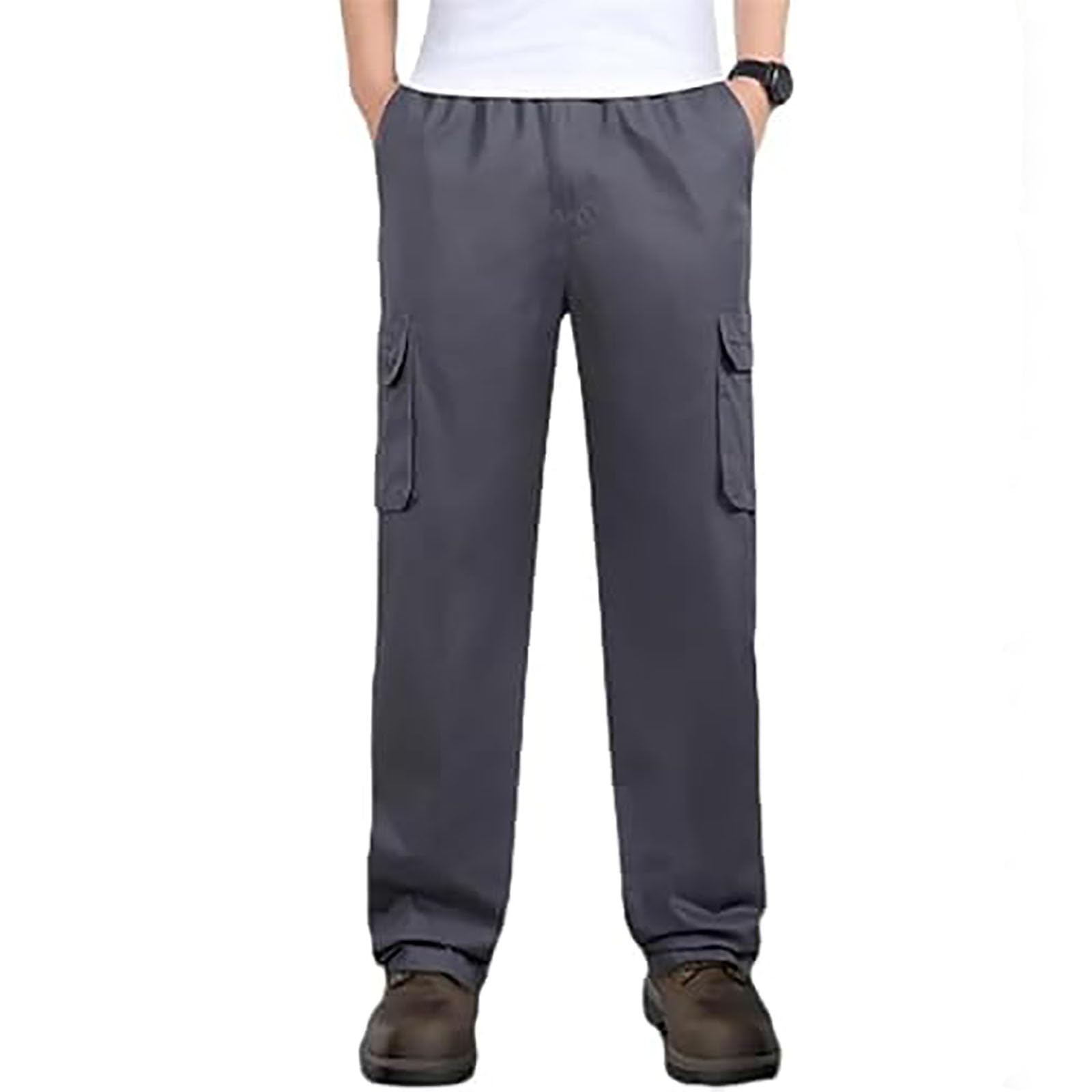 Flex Cargo Pants for Men, Flexrover - Ultra Comfort Flex Fit Cargo Pants, Multi-Pocket Durable Tactical Pants