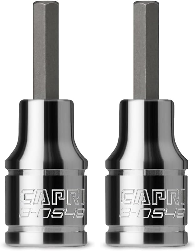Soquete com Ponta Sextavada Capri Tools 3-0549, Encaixe de 6,35 mm (1/4 pol.), 4 mm (5/32 pol.), SAE, Pacote com 2