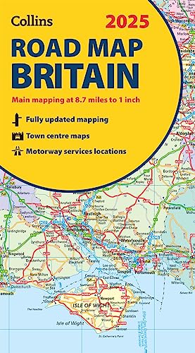 2025 Collins Road Map of Britain: Folded map (Collins Road Atlas)