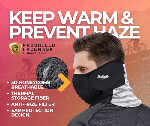 ProShield FaceMask for Men & Women, Ultimate Winter Neck Gaiter, Half Ski Mask & Balaclava for Cold Weather, Wind, Breathable & Adjustable Fit, Ideal for Skiing, Motorcycling, Snowboarding, and More4