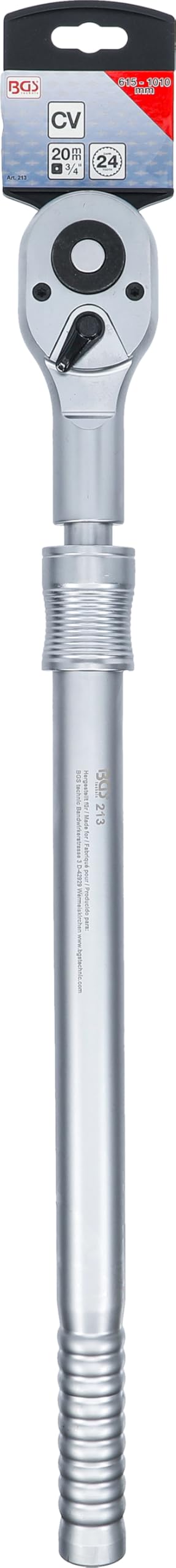 BGS 213 | Carraca reversible, extensible | 20 mm (3/4") | 600 - 985 mm
