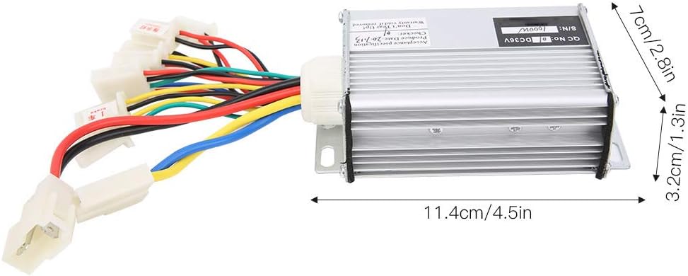 Topyond 36V 1000W Controller and Universal Throttle Grip Set with LED Display, Aluminum Alloy Shell Ebike Controller for Scooters Tricycles, Brushless Motor Controller