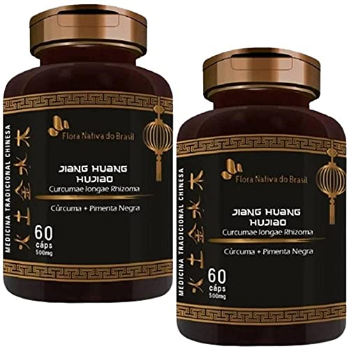 Kit 2x Cúrcuma Longa Com Pimenta Preta 500mg 60 cápsulas