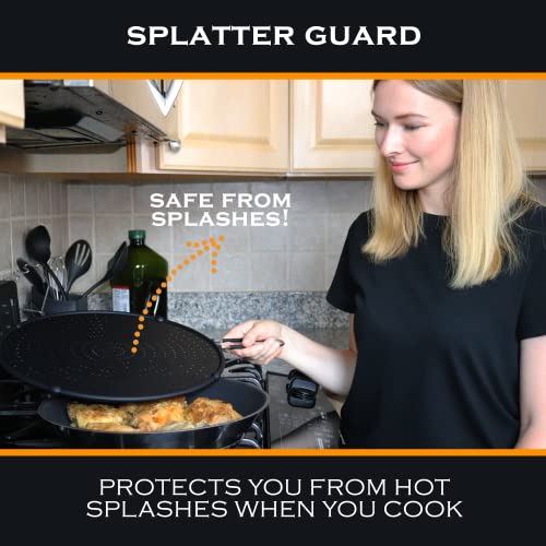 Beckon Ware Oven Safe Splatter Guard With Included Ebook, Black, 11 Or 13 In #TOP2