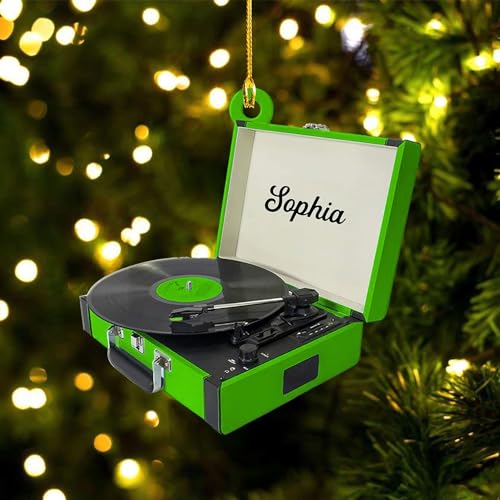 Royalbro Personalized Vinyl Records Ornament, Custom Vinyl Record Machine Ornament, Vinyl Album Christmas Ornament thumb #5