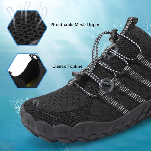 Image of XIHALOOK Athletic Hiking Water Shoes Womens Mens Quick Dry Barefoot for Beach Walking Kayaking Surfing Training
